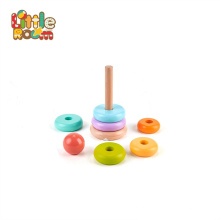 Customized Educational Toy Rainbow Stacker,Ring Rainbow Stacker Wooden Toy